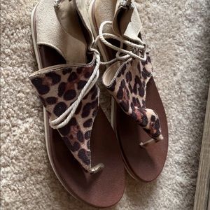 cheetah sandals